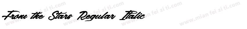 From the Stars Regular Italic字体转换
